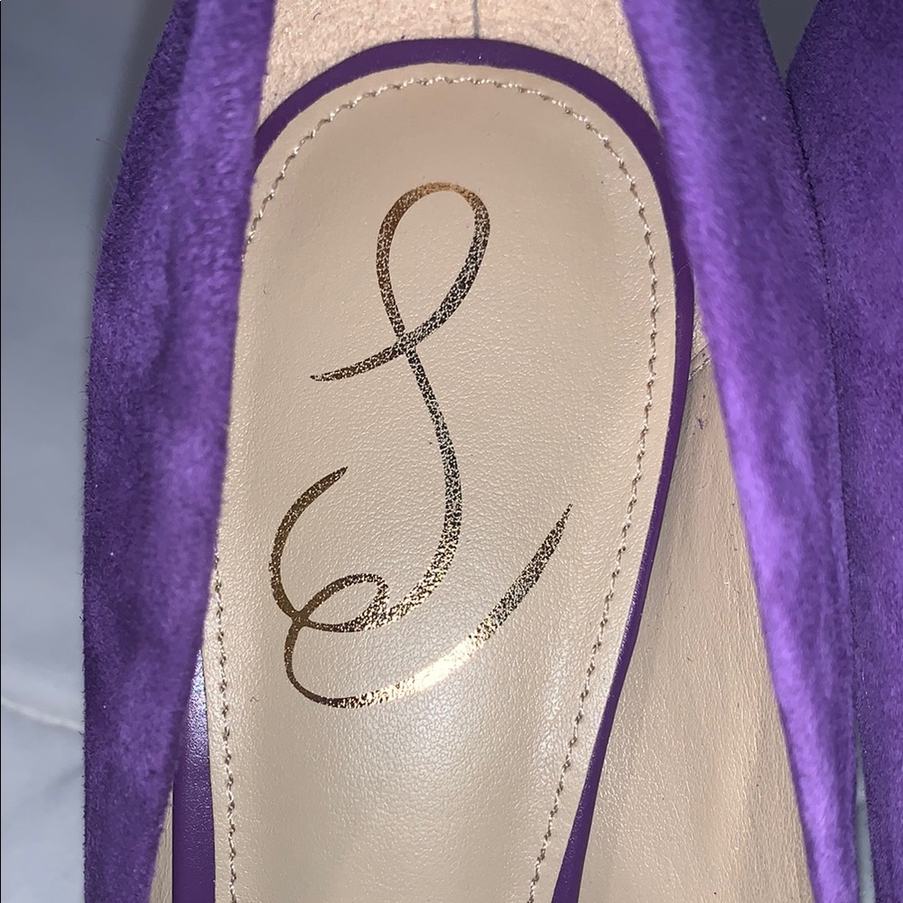Sam Edelman Purple Heels with Classic Pointed Toe Design - Picture 2 of 9